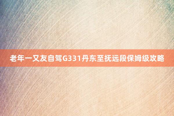 老年一又友自驾G331丹东至抚远段保姆级攻略